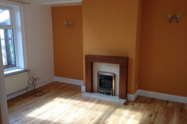 Living room completed, ready to move in